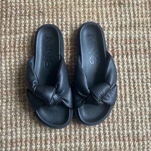 MANGO Platform Sandal with Knot